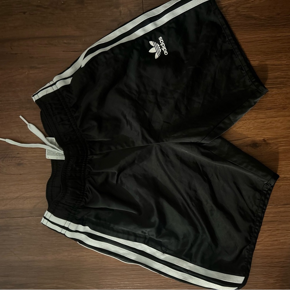 Adidas Black Sports Shorts with Iconic Stripes